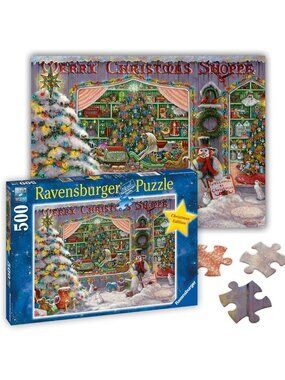 Ravensburger 500pcs Puzzle-The Christmas Shop Made in Germany New In Box